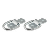 CURT 83731 - 1" x 1-1/4" Surface-Mounted Tie-Down D-Rings (1,200 lbs, Clear Zinc, 2-Pack)