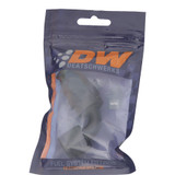 Deatschwerks 6-02-0856-B - 8AN Female Swivel 90-Degree Hose End PTFE (Incl 1 Olive Insert) - Anodized Matte Black