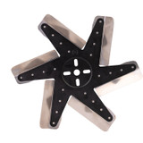 Derale 19113 - 13" High Performance Stainless Steel Standard Rotation Flex Fan, Black Hub