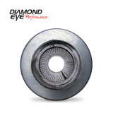 Diamond Eye 460031 - Diesel Exhaust Muffler 30 Inch Round 4 Inch Center Inlet/Outlet Stainless Exhaust Muffler Performance Perforated