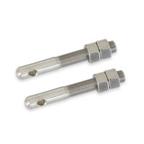 Drake Muscle S1MS-16892-SSK - Cars Stainless Steel Flat Hood Pin Kit