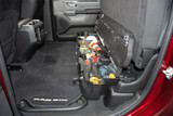DU-HA 30120 - DÜHA Lockable Under Seat Storage fits 2019-2025 Ram 1500 Crew Cab (New Body Style) -- Black Heavy-Duty Back Seat Lockbox, Includes 2 Keys 