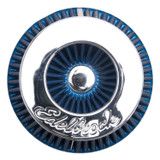Edelbrock 43613 - Air Filter Pro-Flo Series Conical 3 7In Tall Blue/Chrome