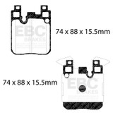 EBC DP82133RP1 - Racing 2012+ BMW 1 Series (F) RP-1 Race Rear Brake Pads