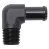 Edelbrock 8178 - Hose End 90-Deg 1/2In NPT to 5/8In Barb Black Anodize