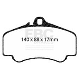EBC DP81454RPX - Racing 99-01 Porsche 911 (996) GT3 RP-X Race Front Brake Pads