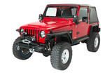 Fishbone Offroad FB21052 - Jeep TJ Winch Plate Steel 97-06 Wrangler TJ Black Textured Powdercoat Piranha Series  Offroad