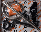 Fleece Performance FPE-CLNTBYPS-CUMMINS-0305-SS - Cummins Coolant Bypass Kit 003-05 Auto Trans with Stainless Steel Braided Line