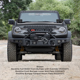 Go Rhino 332000T - 07-20 Jeep Wrangler JL/JLU/JK/JKU/Gladiator JT Rockline Bumper Fairlead Mount Plate