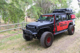 Go Rhino 69450673ST - 18-22 Jeep Wrangler JLU 4DR RB20 Slim Running Boards Kit (Incl. Brackets) - Bedliner Coat