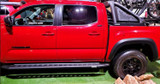 Go Rhino 69442987SPC - 05-22 Toyota Tacoma DC 4DR RB20 Slim Running Boards Kit (Incl. Brackets) - Tex. Blk