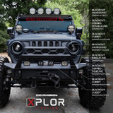 Go Rhino 750200321SCS - Xplor Blackout Series Cube LED Spot Light Kit (Surface/Threaded Stud Mnt) 2x2 - Blk (Pair)