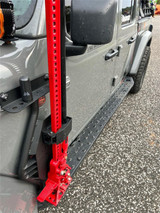 Go Rhino 701011T - 18-24 Jeep Wrangler JL/JLU/JT Front Fender Jack Mount for Hi-Lift Jack - Tex. Blk
