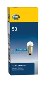 Hella 53 - Bulb  12V 2W 1CP BA9s G3.5