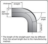 HKS 1807-RA095 - Universal Aluminum Bend - 70mm - 90 Deg -1.0D