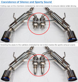 HKS 31014-KN001 - 2017 Infiniti Q60 (RWD) Dual Hi-Power Titanium Tip Catback Exhaust