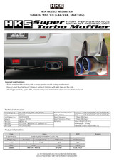 HKS 31029-AF013V - SUPER TURBO MUFFLER Ti Subaru VAB WRX STI/VAG WRX S4