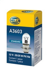 Hella A3603 - Bulb 3603 12V 25/25W Px15D T6