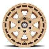 Icon 3217858347BS - Compass 17x8.5 6x5.5 0mm Offset 4.75in BS Satin Brass Wheel