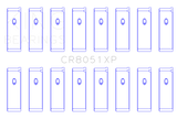 King Engine Bearings CR8051XPSTDX - King Nissan VK56DE/VK56VD/VK45DE (Size STD) .001 Extra Clearance Performance Rod Bearing Set