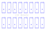 King Engine Bearings CR804SI020 - King Ford 260CI/289CI/302 5.0L (Size 020) Windsor Connecting Rod Bearing Set