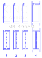 King Engine Bearings MB495AM0.25 - King Infiniti/Nissan 181CI 3.0L VG30DE/TT V6/122CI 2.0L VG20DET V6 (Size +0.25) Main Bearing Set