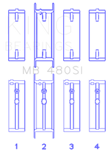 King Engine Bearings MB480SI010 - King Buick V6 Main Bearing Set