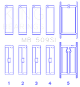 King Engine Bearings MB509SI040 - King Chevrolet 400 Crankshaft Main Bearing Set (Set of 5) King Engine Bearings MB509SI040 - King Chevrolet 400 Crankshaft Main Bearing Set (Set of 5)