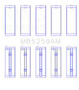 King Engine Bearings MB5259AM - King Acura B18A1/B1/C1/C5 K20A/K24A Main Bearing Set - Size STD