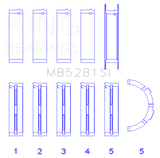 King Engine Bearings MB5281SI0.75 - King Ford 281CI 4.6L V8 (Size +0.75) Main Bearing Set