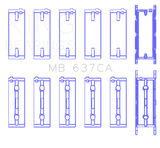 King Engine Bearings MB637CA - King BMW S85B50A Main Bearing Set
