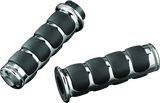 Kuryakyn 6205 - Premium ISO Grips Without Throttle Boss Dual Cable Chrome