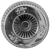 K&N RG-1001WT - Universal Filter Chrome Round Tapered White - 4in Flange ID x 1.125in Flange Length x 5.5in H