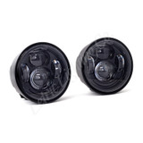 Letric Lighting LLC-EFBH - 08-17 Fat Bob LED Black Headlight Kit