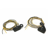 Letric Lighting LLC-MMM-B - Black Mini Mirror Mounted Front LED Turn Signals - Black