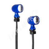 Letric Lighting LLC-45CB-WA - 12mm Mini White Running Light Amber Turn Signal - Blue Anodized