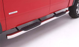 Lund 23710689 - 2019 Chevy Silverado 1500 Double Cab 5In Oval Curved SS Nerf Bars - Polished Stainless