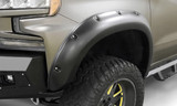 Lund RX130SA - 19-22 GM Silverado RX-Rivet Smooth Elite Series Fender Flares w/Black Bolts - Black 2pc Front