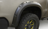 Lund RX130TB - Black Rivet Style Fender Flare - Rear, Textured, 4pc 19-24 GMC Sierra 1500