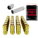McGard 65810GD - SplineDrive Tuner 8 Lug Install Kit w/Locks & Tool (Cone) M14X1.5 / 1in. Hex - Gold