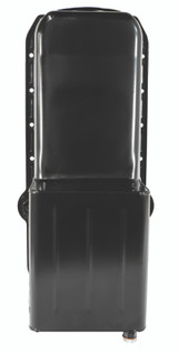 Moroso 20165 - 80-85 Chevrolet SBC (w/Passenger Side Dipstick) Wet Sump 7qt 9.5in Steel Oil Pan - Black
