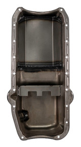 Moroso 20230 - Pre-85 Chevrolet Small Block (w/Driver Side Dipstick) Wet Sump 6qt 8.25in Steel Oil Pan - Blk