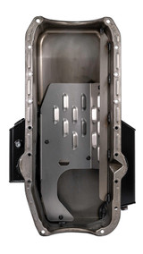 Moroso 21816 - 80-85 Chevy SBC/Dart (w/2 Pc Seal/Low Clearance) Wet Sump 7qt 7in Steel Oil Pan - Black