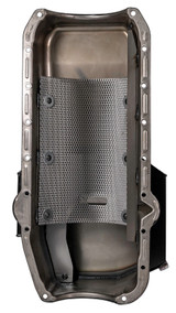 Moroso 21814 - 80-85 Chevy Small Block/Dart (w/2 Pc Seal) Road Race Wet Sump 7qt 7.5in Steel Oil Pan - Black