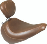 Mustang Motorcycle 76772 - Mustang Harley Low Medallion Sissy Bar Pad (9.5 inch x 9 inch) - Brown