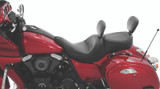 Mustang Motorcycle 77641 - Mustang 08-21 Harley FL Touring Saddlebag Lid Covers Diamond Stitch - Black