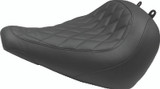 Mustang Motorcycle 76820 - Mustang Harley Low Medallion Sissy Bar Pad (7.5 inch x 9 inch)- Black