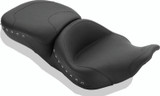 Mustang Motorcycle 76972 - Mustang 97-07 Harley Rd King, 06-07 Str Glide, 00-05 Eagle Touring 1PC Seat w/Studs - Black
