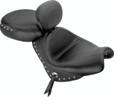 Mustang Motorcycle 79340 - Mustang 02-08 Honda VTX1800 Retro, S ,T Wide Touring 2PC Seat w/Driver Backrest Studs - Black