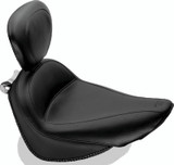 Mustang Motorcycle 79712 - Mustang 00-15 Harley Softail Standard Rear Tire Standard Touring Solo Seat w/Driver Backrest - Black